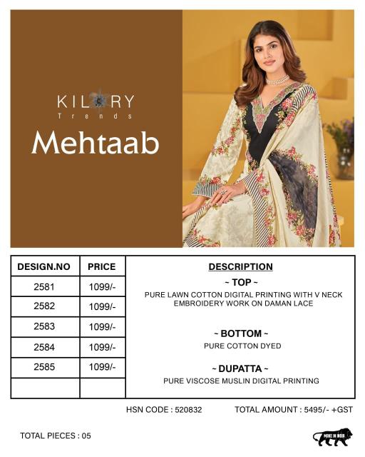 Kilory mehtaab wholesale dress material shops in surat